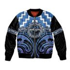 Aotearoa Ngaruahine Personalised Bomber Jacket Maori Iwi Poutama Puhoro Tattoo