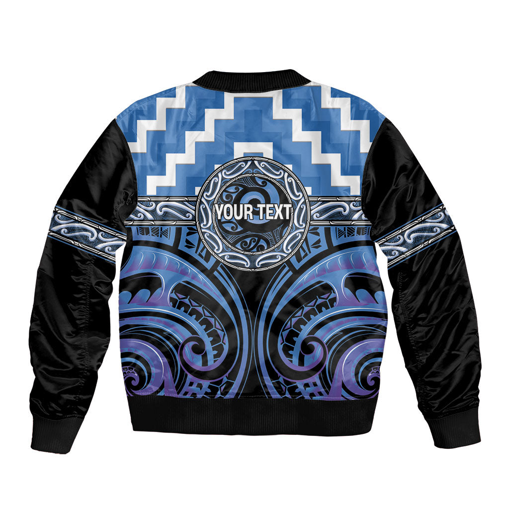 Aotearoa Ngaruahine Personalised Bomber Jacket Maori Iwi Poutama Puhoro Tattoo