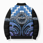 Aotearoa Ngaruahine Personalised Bomber Puffer Jacket Maori Iwi Poutama Puhoro Tattoo