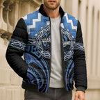 Aotearoa Ngaruahine Personalised Bomber Puffer Jacket Maori Iwi Poutama Puhoro Tattoo