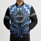 Aotearoa Ngaruahine Personalised Bomber Puffer Jacket Maori Iwi Poutama Puhoro Tattoo
