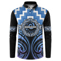 Aotearoa Ngaruahine Personalised Button Sweatshirt Maori Iwi Poutama Puhoro Tattoo