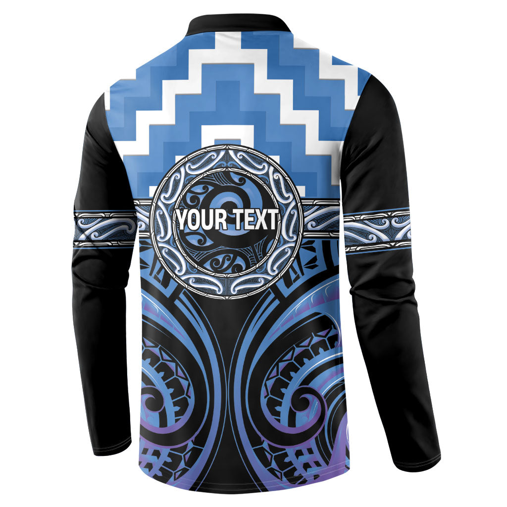 Aotearoa Ngaruahine Personalised Button Sweatshirt Maori Iwi Poutama Puhoro Tattoo