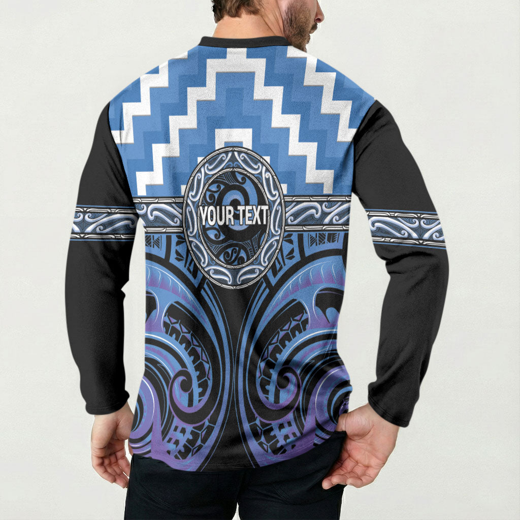 Aotearoa Ngaruahine Personalised Button Sweatshirt Maori Iwi Poutama Puhoro Tattoo