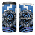 Aotearoa Ngaruahine Personalised 4 in 1 Can Cooler Tumbler Maori Iwi Poutama Puhoro Tattoo