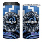 Aotearoa Ngaruahine Personalised 4 in 1 Can Cooler Tumbler Maori Iwi Poutama Puhoro Tattoo