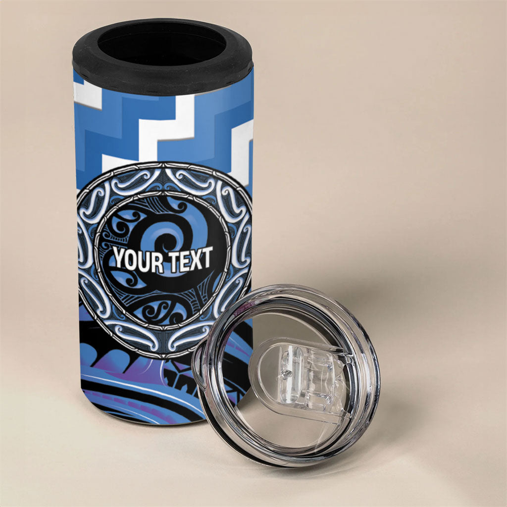 Aotearoa Ngaruahine Personalised 4 in 1 Can Cooler Tumbler Maori Iwi Poutama Puhoro Tattoo