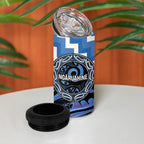 Aotearoa Ngaruahine Personalised 4 in 1 Can Cooler Tumbler Maori Iwi Poutama Puhoro Tattoo