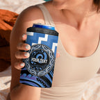 Aotearoa Ngaruahine Personalised 4 in 1 Can Cooler Tumbler Maori Iwi Poutama Puhoro Tattoo