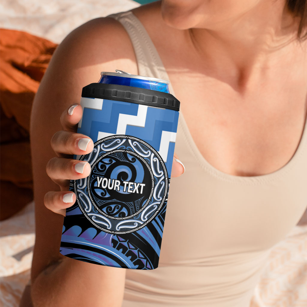 Aotearoa Ngaruahine Personalised 4 in 1 Can Cooler Tumbler Maori Iwi Poutama Puhoro Tattoo