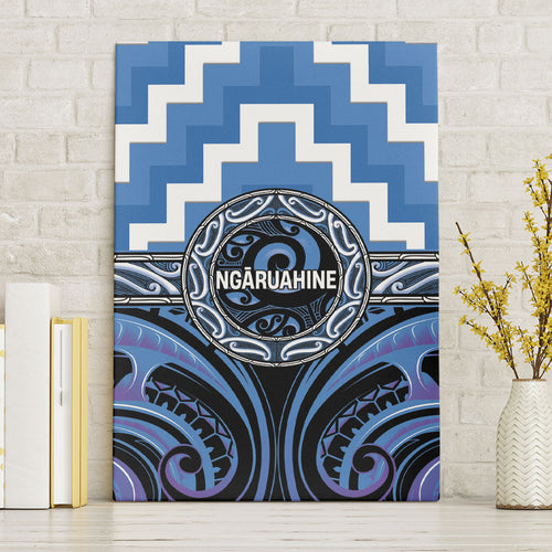 Aotearoa Ngaruahine Canvas Wall Art Maori Iwi Poutama Puhoro Tattoo