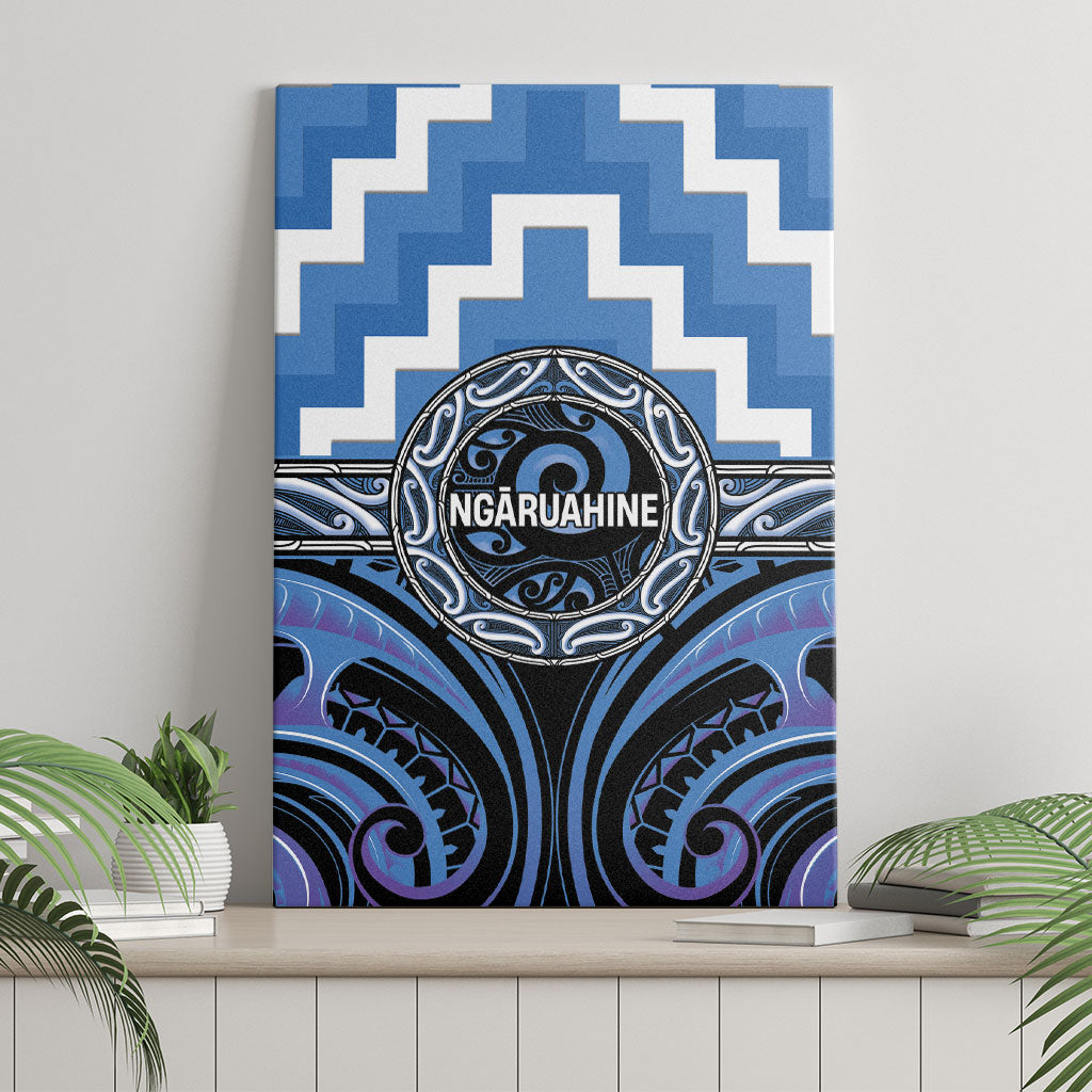 Aotearoa Ngaruahine Canvas Wall Art Maori Iwi Poutama Puhoro Tattoo