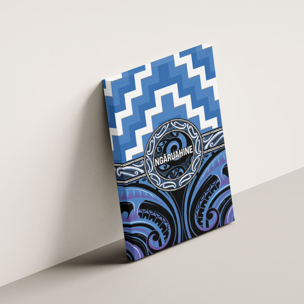 Aotearoa Ngaruahine Canvas Wall Art Maori Iwi Poutama Puhoro Tattoo