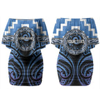 Aotearoa Ngaruahine Personalised Couples Matching Off Shoulder Short Dress and Hawaiian Shirt Maori Iwi Poutama Puhoro Tattoo