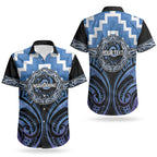 Aotearoa Ngaruahine Personalised Couples Matching Off Shoulder Short Dress and Hawaiian Shirt Maori Iwi Poutama Puhoro Tattoo