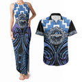 Aotearoa Ngaruahine Personalised Couples Matching Tank Maxi Dress and Hawaiian Shirt Maori Iwi Poutama Puhoro Tattoo