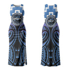 Aotearoa Ngaruahine Personalised Couples Matching Tank Maxi Dress and Hawaiian Shirt Maori Iwi Poutama Puhoro Tattoo
