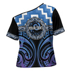 Aotearoa Ngaruahine Personalised Cross Shoulder Shirt Maori Iwi Poutama Puhoro Tattoo