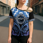 Aotearoa Ngaruahine Personalised Cross Shoulder Shirt Maori Iwi Poutama Puhoro Tattoo