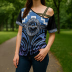 Aotearoa Ngaruahine Personalised Cross Shoulder Shirt Maori Iwi Poutama Puhoro Tattoo