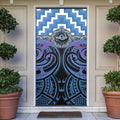 Aotearoa Ngaruahine Personalised Door Cover Maori Iwi Poutama Puhoro Tattoo