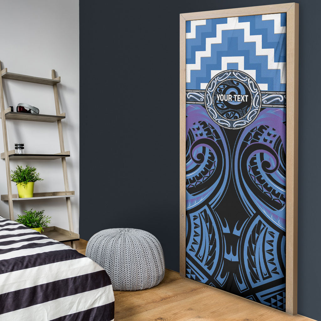 Aotearoa Ngaruahine Personalised Door Cover Maori Iwi Poutama Puhoro Tattoo