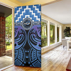 Aotearoa Ngaruahine Personalised Door Cover Maori Iwi Poutama Puhoro Tattoo