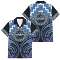 Aotearoa Ngaruahine Personalised Family Matching Long Sleeve Bodycon Dress and Hawaiian Shirt Maori Iwi Poutama Puhoro Tattoo