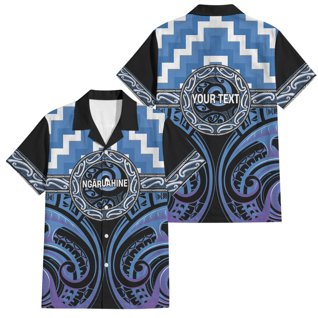 Aotearoa Ngaruahine Personalised Family Matching Puletasi and Hawaiian Shirt Maori Iwi Poutama Puhoro Tattoo