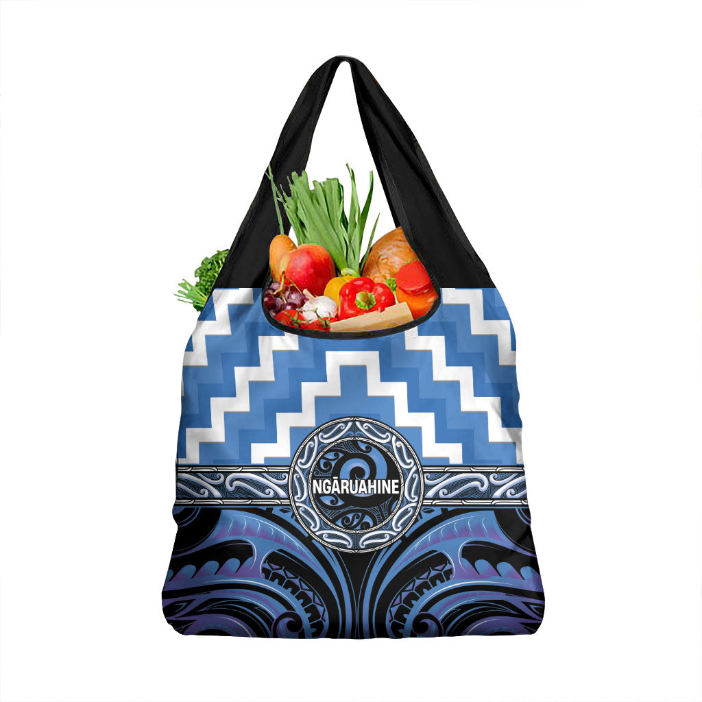 Aotearoa Ngaruahine Grocery Bag Maori Iwi Poutama Puhoro Tattoo
