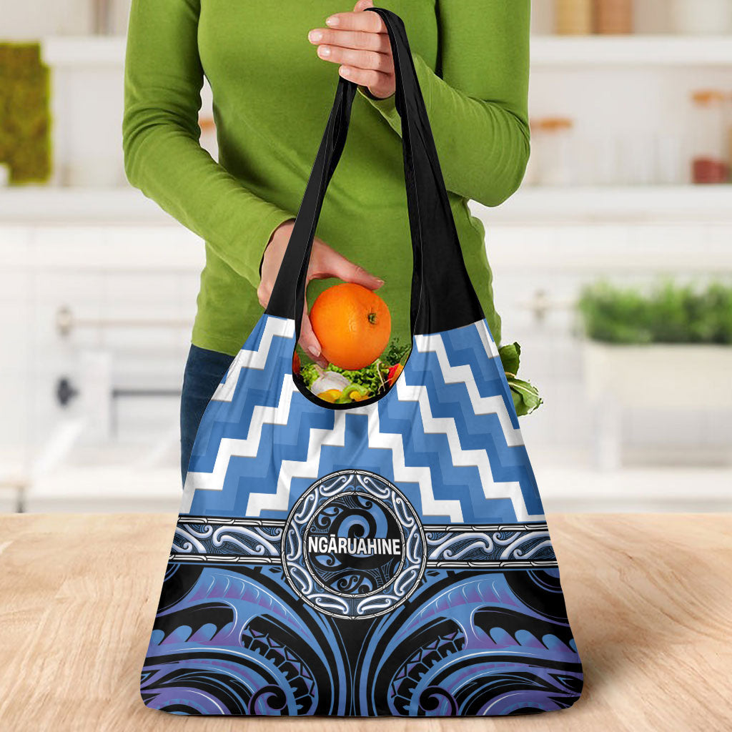 Aotearoa Ngaruahine Grocery Bag Maori Iwi Poutama Puhoro Tattoo