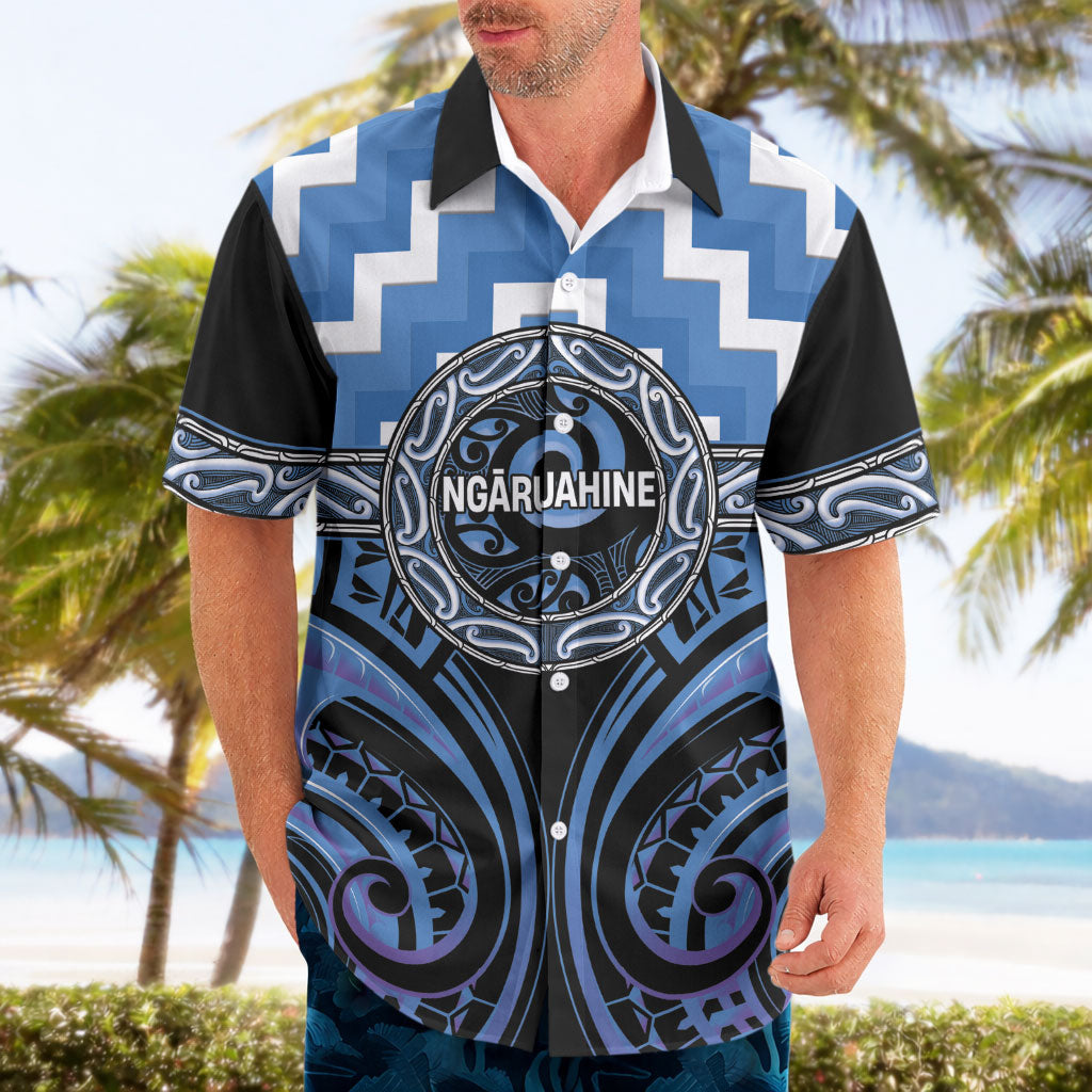 Aotearoa Ngaruahine Personalised Hawaiian Shirt Maori Iwi Poutama Puhoro Tattoo
