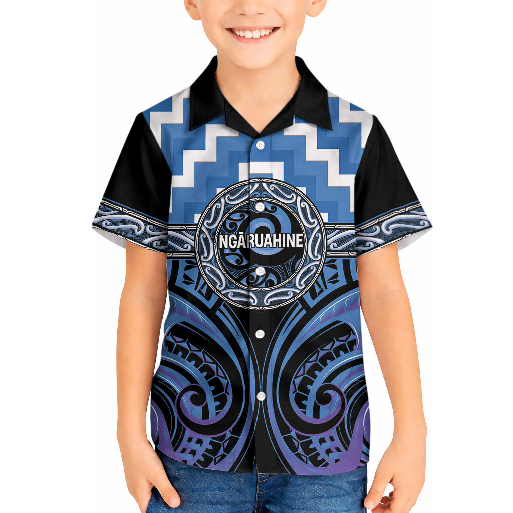 Aotearoa Ngaruahine Personalised Hawaiian Shirt Maori Iwi Poutama Puhoro Tattoo