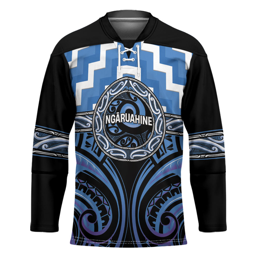 Aotearoa Ngaruahine Personalised Hockey Jersey Maori Iwi Poutama Puhoro Tattoo