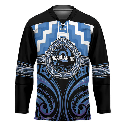 Aotearoa Ngaruahine Personalised Hockey Jersey Maori Iwi Poutama Puhoro Tattoo