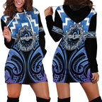 Aotearoa Ngaruahine Personalised Hoodie Dress Maori Iwi Poutama Puhoro Tattoo
