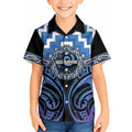 Aotearoa Ngaruahine Personalised Kid Hawaiian Shirt Maori Iwi Poutama Puhoro Tattoo