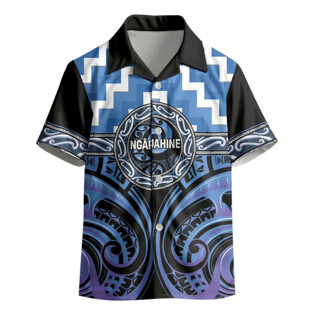 Aotearoa Ngaruahine Personalised Kid Hawaiian Shirt Maori Iwi Poutama Puhoro Tattoo