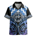 Aotearoa Ngaruahine Personalised Kid Hawaiian Shirt Maori Iwi Poutama Puhoro Tattoo