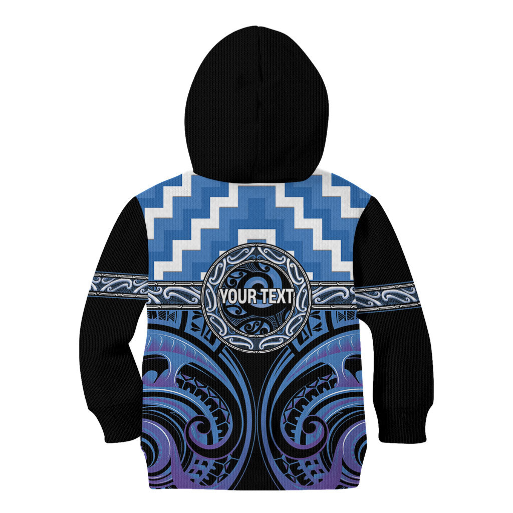 Aotearoa Ngaruahine Personalised Kid Hoodie Maori Iwi Poutama Puhoro Tattoo