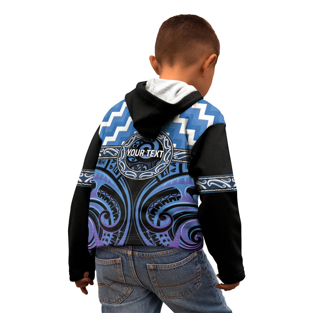 Aotearoa Ngaruahine Personalised Kid Hoodie Maori Iwi Poutama Puhoro Tattoo