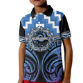 Aotearoa Ngaruahine Personalised Kid Polo Shirt Maori Iwi Poutama Puhoro Tattoo