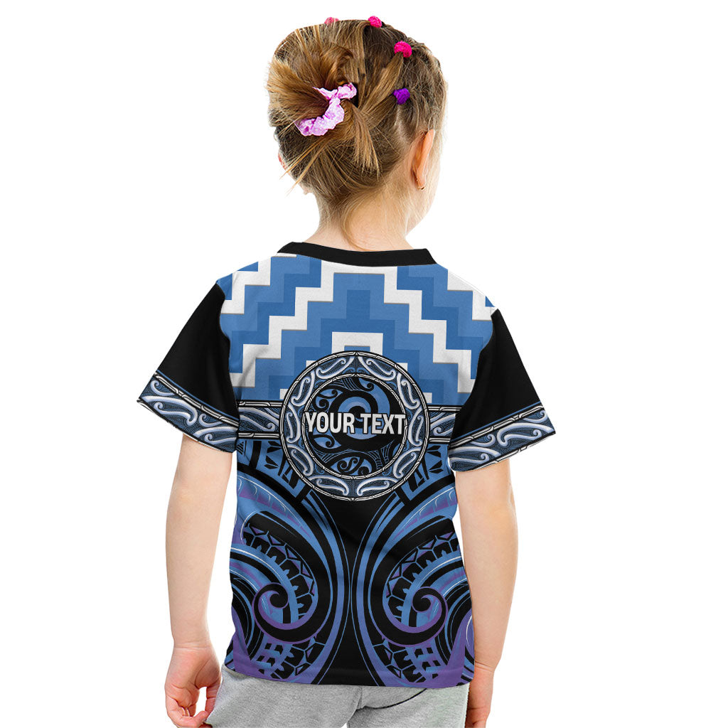 Aotearoa Ngaruahine Personalised Kid T Shirt Maori Iwi Poutama Puhoro Tattoo