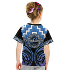 Aotearoa Ngaruahine Personalised Kid T Shirt Maori Iwi Poutama Puhoro Tattoo