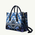 Aotearoa Ngaruahine Leather Bag Maori Iwi Poutama Puhoro Tattoo