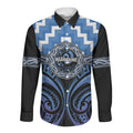 Aotearoa Ngaruahine Personalised Long Sleeve Button Shirt Maori Iwi Poutama Puhoro Tattoo