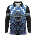 Aotearoa Ngaruahine Personalised Long Sleeve Polo Shirt Maori Iwi Poutama Puhoro Tattoo