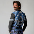 Aotearoa Ngaruahine Personalised Long Sleeve Polo Shirt Maori Iwi Poutama Puhoro Tattoo