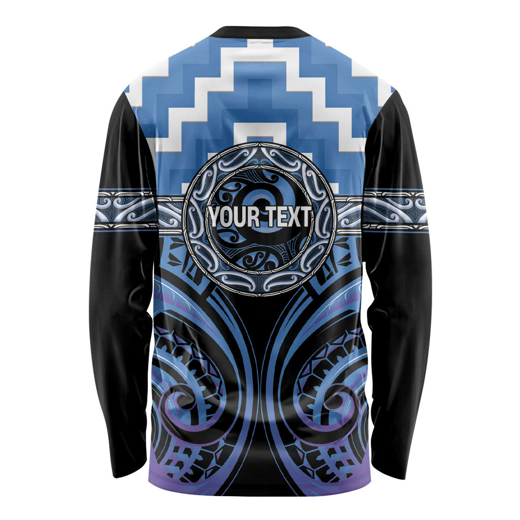 Aotearoa Ngaruahine Personalised Long Sleeve Shirt Maori Iwi Poutama Puhoro Tattoo