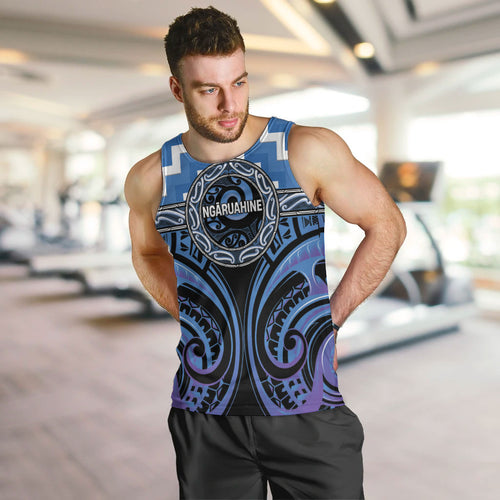 Aotearoa Ngaruahine Personalised Men Tank Top Maori Iwi Poutama Puhoro Tattoo